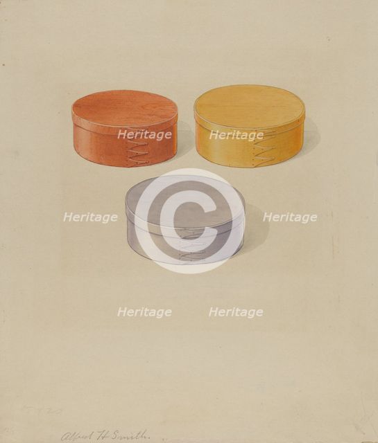 Oval Boxes, c. 1936. Creator: Alfred H. Smith.