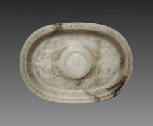 Oval Cup Stand with Animal Masks, 1736-1795. Creator: Unknown
