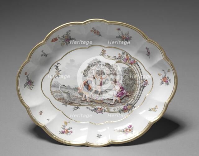 Oval Dish, c. 1760-1765. Creator: Nymphenburg Porcelain Factory (German, founded 1747).
