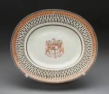 Oval Dish, Jingdezhen, c. 1770. Creator: Jingdezhen Porcelain