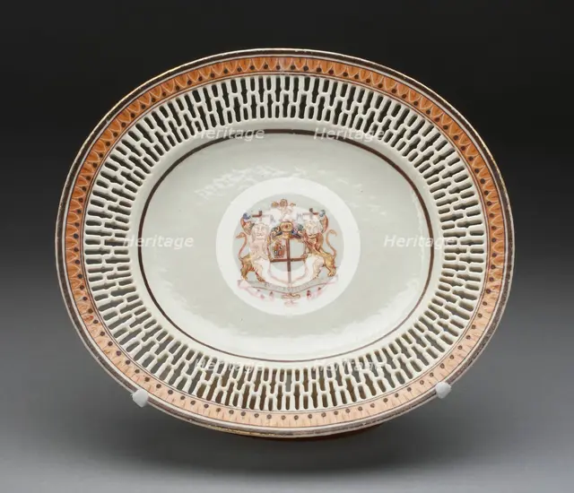 Oval Dish, Jingdezhen, c. 1770. Creator: Jingdezhen Porcelain.