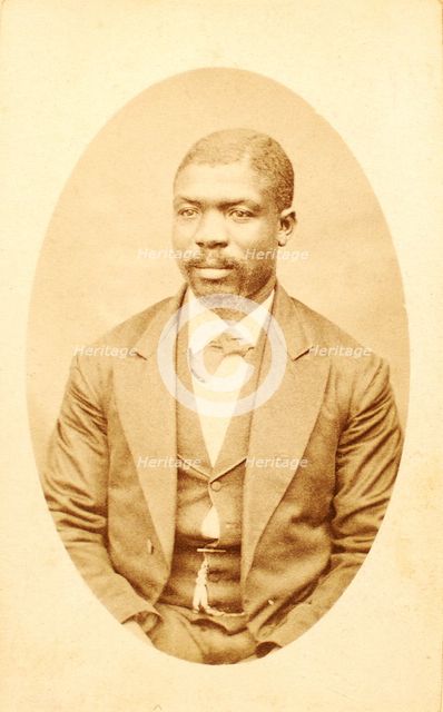 Oval half-figure portrait of unidentified man, c1860-c1869. Creator: Unknown.