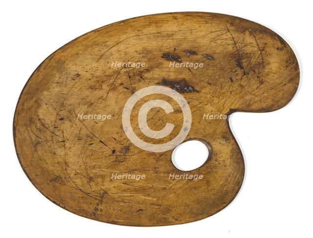 Oval palette of Ary Scheffer. Creator: Unknown.