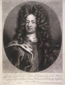 Oval portrait of George I, King of Great Britain, c1700. Artist: Joseph Smith