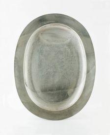 Oval Serving Platter, Birmingham, 1767/78. Creator: John Ingram