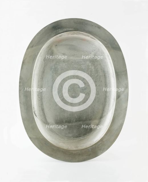 Oval Serving Platter, Birmingham, 1767/78. Creator: John Ingram.