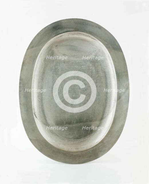 Oval Serving Platter, Birmingham, 1767/78. Creator: John Ingram.