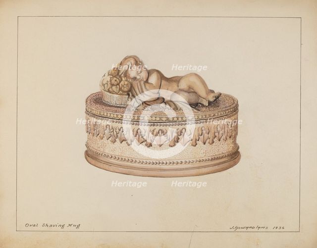 Oval Shaving Mug, 1936. Creator: J. Howard Iams.