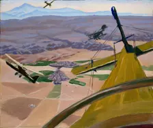Over the Hills of Kurdistan: Flying above Kirkuk, 1919. Artist: Sydney William Carline