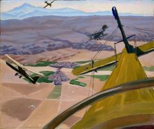 Over the Hills of Kurdistan: Flying above Kirkuk, 1919. Artist: Sydney William Carline
