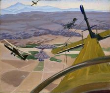 Over the Hills of Kurdistan: Flying above Kirkuk, 1919. Artist: Sydney William Carline