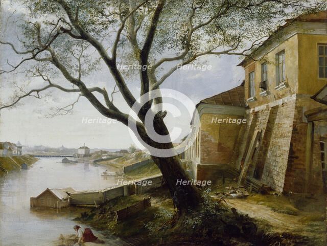 Over the Yauza River in Moscow, 1860. Artist: Popov, Alexander Pavlovich (1835-after 1889)