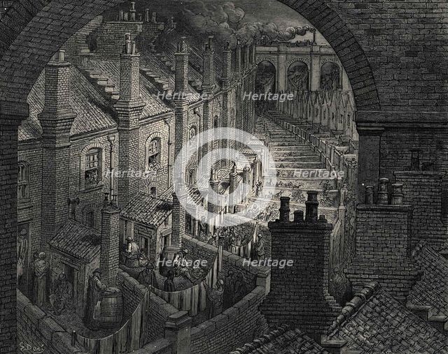 Over London - By Rail, 1872.
