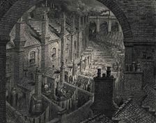 Over London - By Rail, 1872