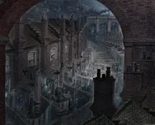 Over London by Rail 1872. Artist: Adolphe François Pannemaker