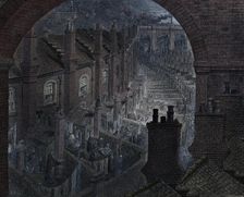 Over London by Rail 1872. Artist: Adolphe François Pannemaker