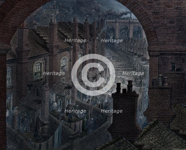 'Over London by Rail', 1872. Artist: Adolphe François Pannemaker.
