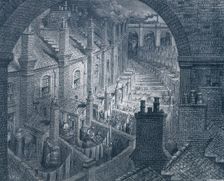 Over London - By Rail 1872. Creator: Adolphe François Pannemaker