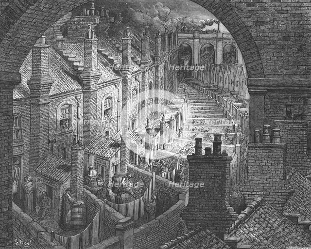 'Over London - By Rail', 1872.  Creator: Gustave Doré.