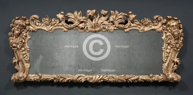 Overmantel Mirror, c. 1740. Creator: James Pascall (British, d. late 1740s).