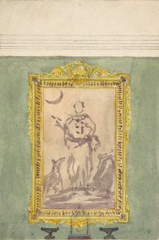 Overmantel Picture with Diana, 19th century. Creator: Anon