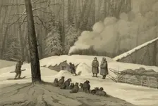 Overnight in the Forest (in the Northern Forests), 1856. Creator: Ivan Dem'ianovich Bulychev