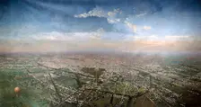 Overall View of Paris, Taken from the Observatory in a Balloon 1855