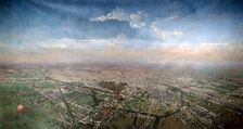 Overall View of Paris, Taken from the Observatory in a Balloon 1855