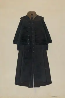 Overcoat, T. Jefferson's, c. 1936. Creator: Syrena Swanson