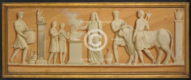 Overdoor Painting and Double-Leaf Doors, 1790s. Creator: Pierre Rousseau (French, 1751-1829).