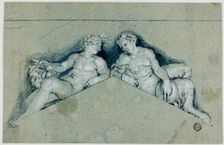 Overdoor with Allegorical Male Figure, 17th century. Creator: Paolo Veronese