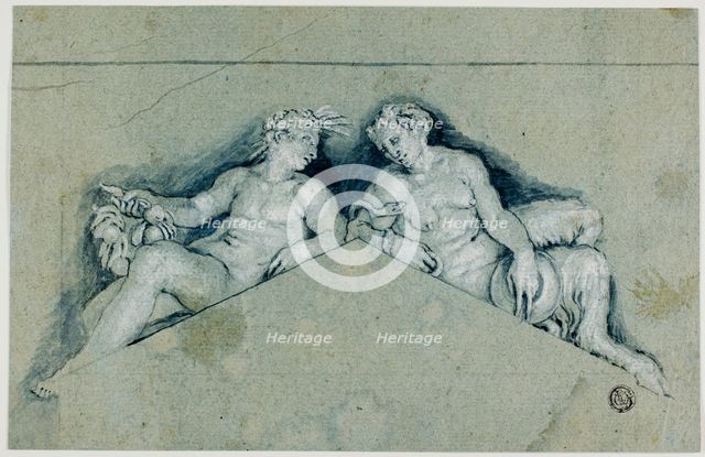 Overdoor with Allegorical Male Figure, 17th century. Creator: Paolo Veronese.