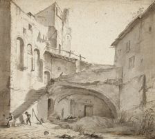 Overgrown Courtyard of Ruined Castle, n.d. Creator: Jan Asselijin
