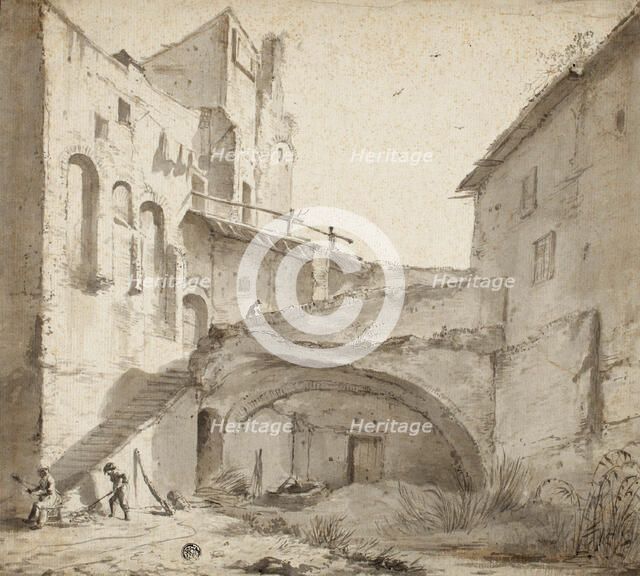 Overgrown Courtyard of Ruined Castle, n.d. Creator: Jan Asselijin.