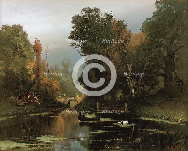 Overgrown pond (Gatchina park), 1878. Artist: Klever, Juli Julievich (Julius), von (1850-1924)