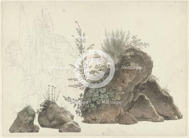 Overgrown Rocks, c.1809-c.1812. Creator: Josephus Augustus Knip.