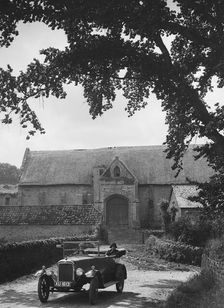 Overland 13.9 hp tourer, Abbotsbury, Dorset, 1930s. Artist: Bill Brunell