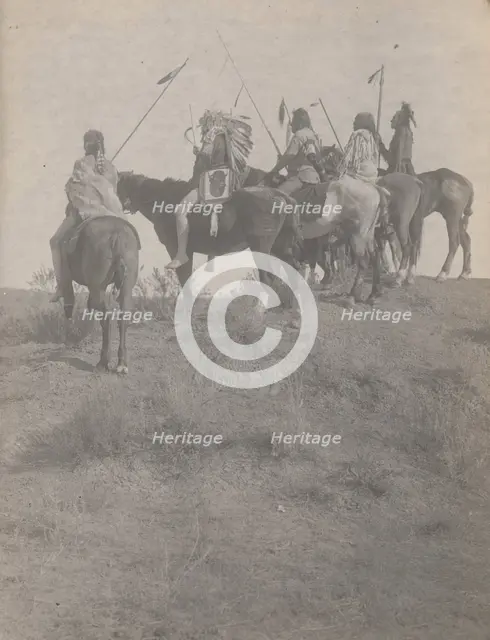 Overlooking the Little Horn, 1908. Creator: Edward Sheriff Curtis.