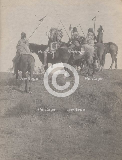 Overlooking the Little Horn, 1908. Creator: Edward Sheriff Curtis.