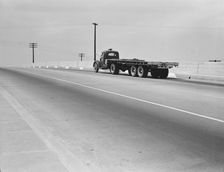 Overpass on U.S. 99, between Tulare and Fresno, California, 1939. Creator: Dorothea Lange