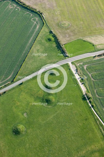 Overton Hill round barrow cemetery and The Sanctuary, Wiltshire, 2015. Creator: Historic England.