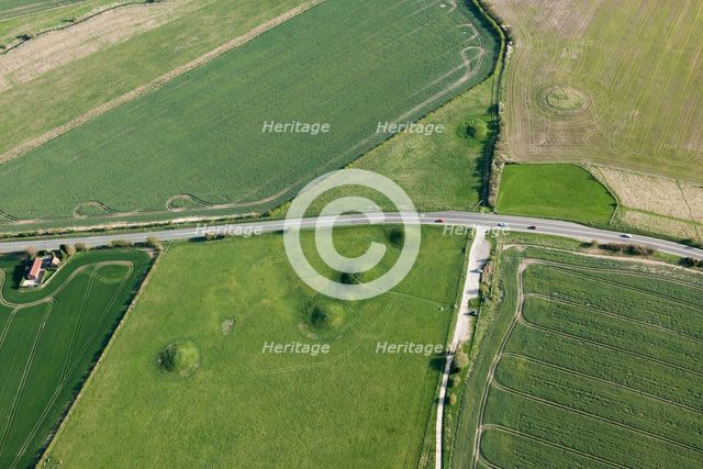 Overton Hill round barrow cemetery and The Sanctuary, Wiltshire, 2015. Creator: Historic England.