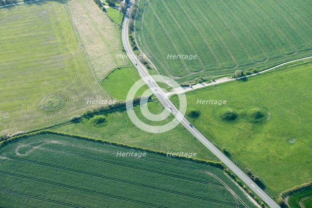 Overton Hill round barrow cemetery and The Sanctuary, Wiltshire, 2015. Creator: Historic England.