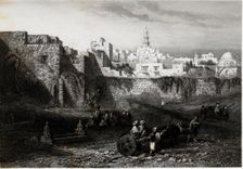 Overview of Jerusalem, engraving, 1840