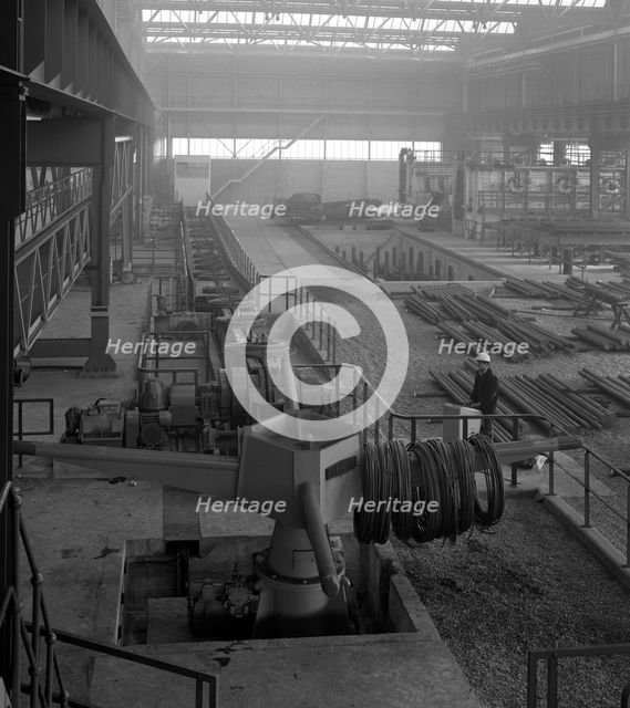 Overview of the bar mill at the Brightside Foundry, Sheffield, South Yorkshire, 1964. Artist: Michael Walters