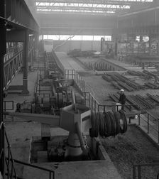 Overview of the bar mill at the Brightside Foundry, Sheffield, South Yorkshire, 1964. Artist: Michael Walters