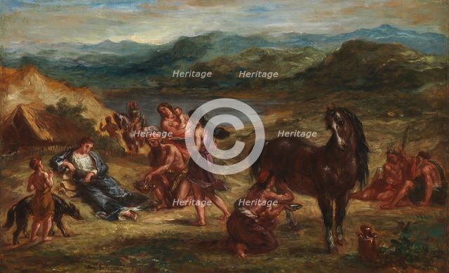 Ovid among the Scythians, 1862. Creator: Eugene Delacroix.