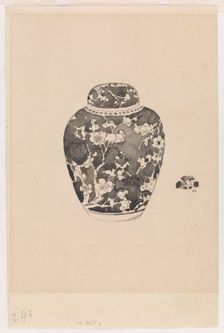 Oviform Ginger Jar with Bell-shaped cover, 1878. Creator: James Abbott McNeill Whistler