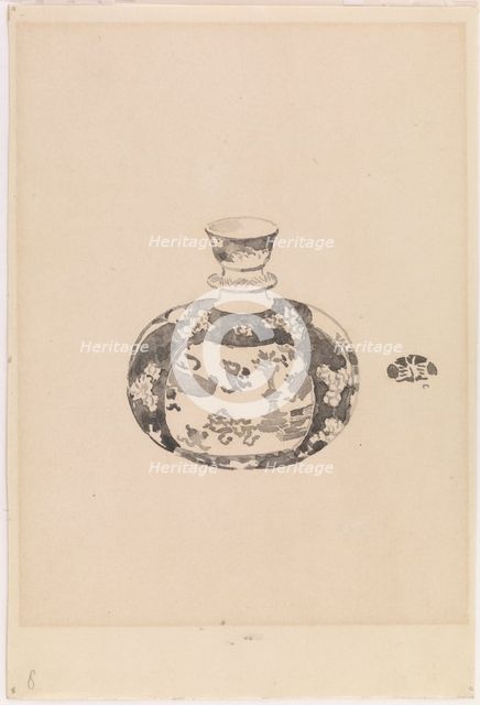 Oviform Ginger-Jar with Bell-Shaped Cover, 1878. Creator: James Abbott McNeill Whistler.