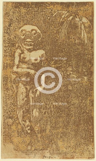 Oviri (The Savage) [recto], 1894/1895. Creator: Paul Gauguin.